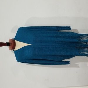 MICHAEL Michael Kors Women Open Front Crochet Fringe Cardigan Size M